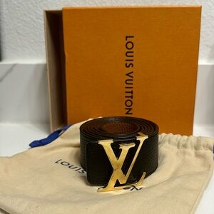 LOUIS VUITTON BELT (black & brown) 100/40
